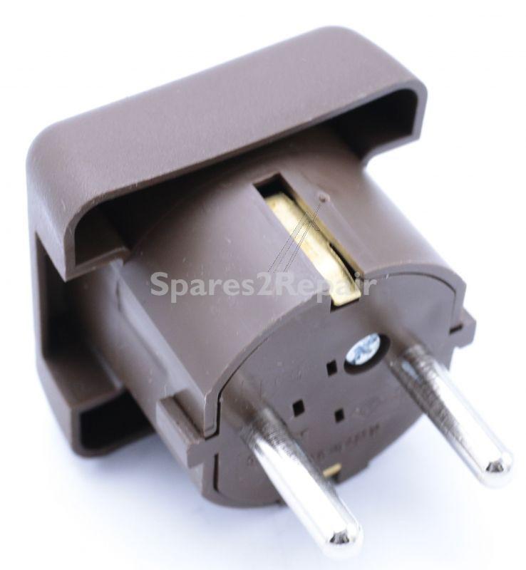 Bachmann Plug 13a - Schuko winkelstecker Braun Flache AusfÜhrung, Montierbar - 911.470