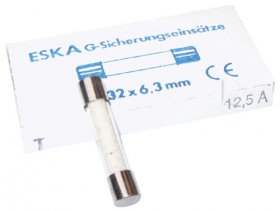 Glass Fuse Us 6.3x32mm Time La - 12,5a t | Time Lag Ceramic Fuse | 32mm | 10 Pack -