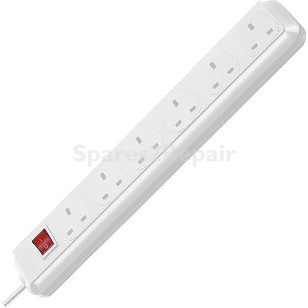 Brennenstuhl 6 Way Socket Outlet Switch - Eco-line 6 Way Trailing Socket, Extension Lead, White 1.5m 05vv-f 3g1.25 Uk