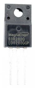 Magnachip Mos Fet Transistor - 60r280q N-kanal Mosfet, 650v 13,8a, To-220f