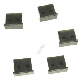 Otb Square Plug - 8014388 Dust Protection Cap Set For Usb-a - 5 Pieces - Black