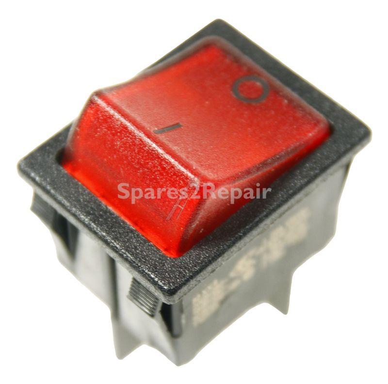 Interbar Rocker Switch - 3652-295 22 Bipolar Rocker Switch Double-pole W Bulb 16a-250v 22x30