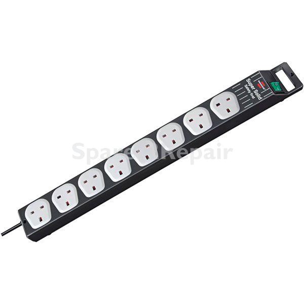 Brennenstuhl 5 Way Socket Outlet Switch - Premium-line Technik Steckdosenleiste 5-fach, 3m, Einzeln Schaltbar