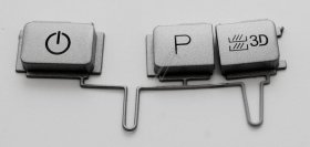 Button - C00665635 488000665635 Buttons Core Left Silver [Whirlpool Indesit]