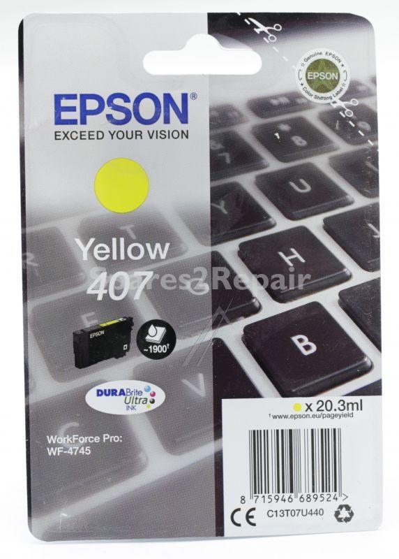 Epson Cartridge - 407 C13t07u440 Ink Cartridge Yellow 20 3ml