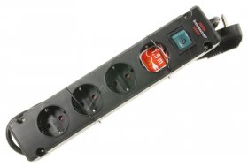 Brennenstuhl 4 Way Socket Outlet Switch - Comfort-line Bremounta 4 Way Socket Outlet Switch 1.5m Black