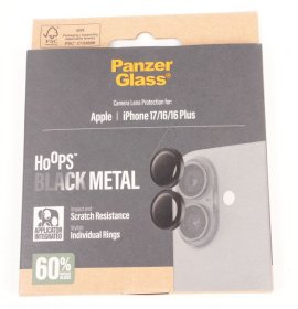 Panzerglass Display Protective Film - Pg55024 Panzerglass Hoops Black Camera Lens Protector Iphone 17 | Iphone 16 | 16 Plus