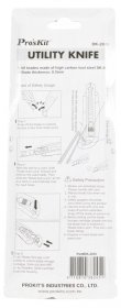 Proskit Workshop Knife - Utility Knife And 3 Blades 170mm