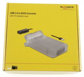 Delock Hard Drive Enclosure 3,5" - Usb Type-a To Sata Converter With 3.5″ Protection Cover