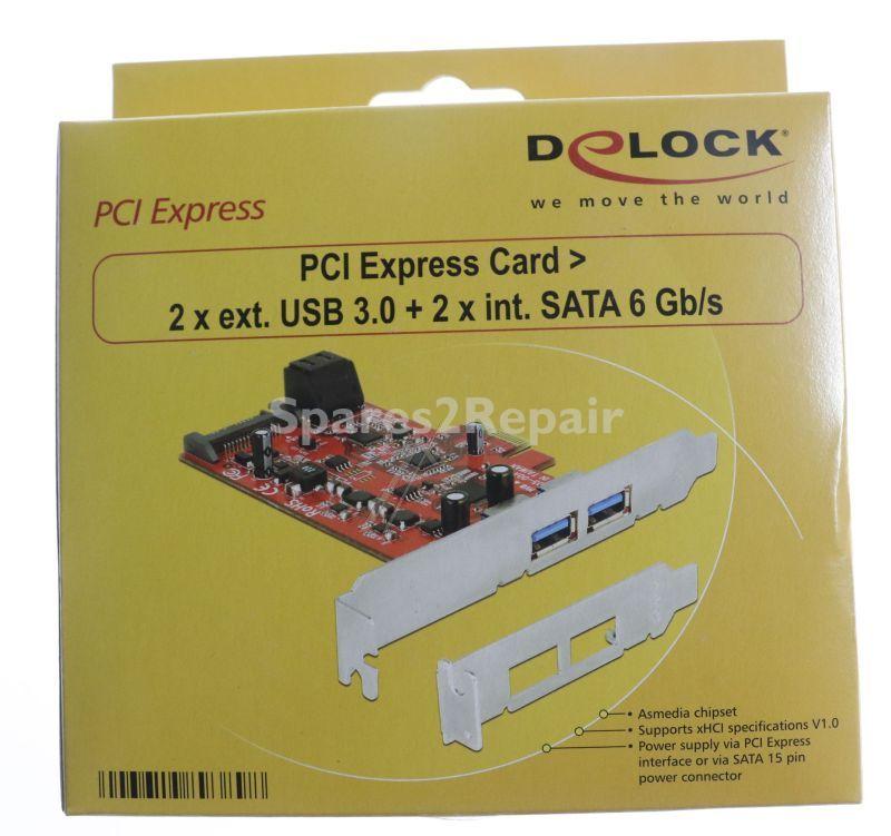 Delock Io Adapter - Pci Express Card > 2 X External Usb 3.0 + 2 X Internal Sata
