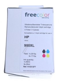 Freecolor Cartridge - Hp43ae-ink4-frc K10312f7 Inkjet Color Cmyk For Hp C2p43ae