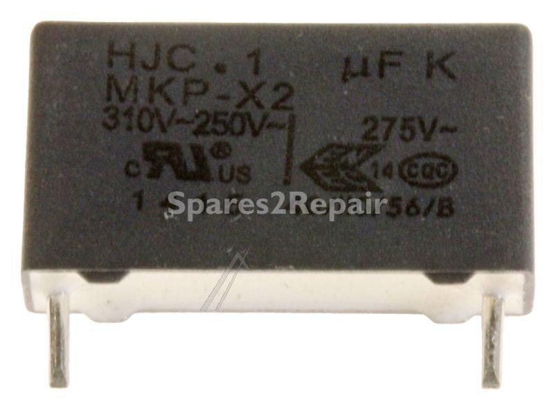 Vestel Decoupling Capacitor - 100nf-275v 30068234 Cap Mkp Safe 100nf 275v M X2ac15box Rohs