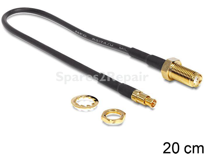 Delock Sma-cable - Antenna Adapter Sma Jack Bulkhead > Ts-9 Plug 200 Mm
