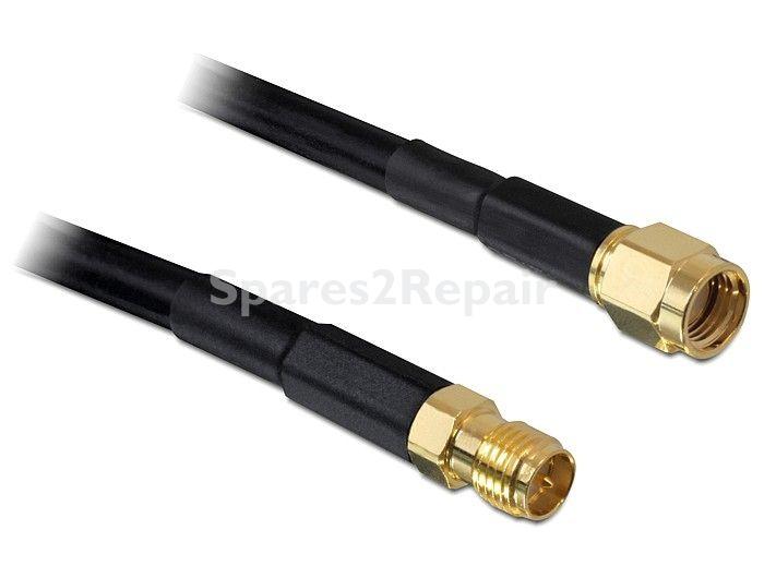 Delock Sma-cable - Antenna Cable Rp-sma Plug > Rp-sma Jack Cfd200 5 M Low Loss
