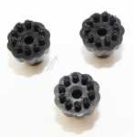 Polti Vacuum Cleaner Nozzle - Paeu0250 Small Brushes With Bristles - Black Pack Of 3