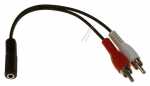 Compatible Phono Plug-jack Socket Audio - 2xphono Plug-jack Socket 3 5mm Stereo 20cm