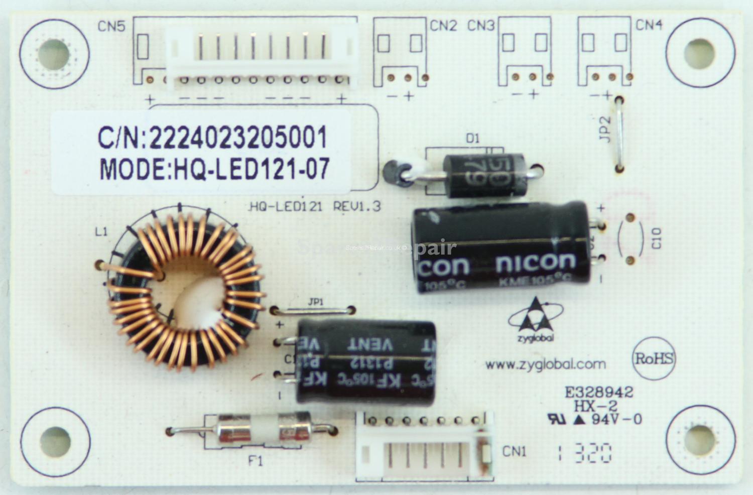 Baird JO32LEDBK - LED Driver Board - HQ-LED121 - REV1.3 - HQLED121-07 - 2224023205001