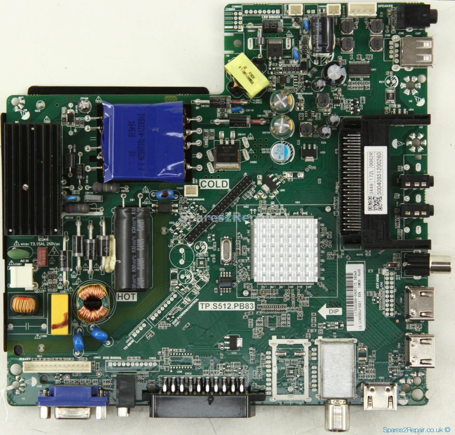 Baird TI4308DLEDBH - Main Board - L17020384 - TP.S512.PB83