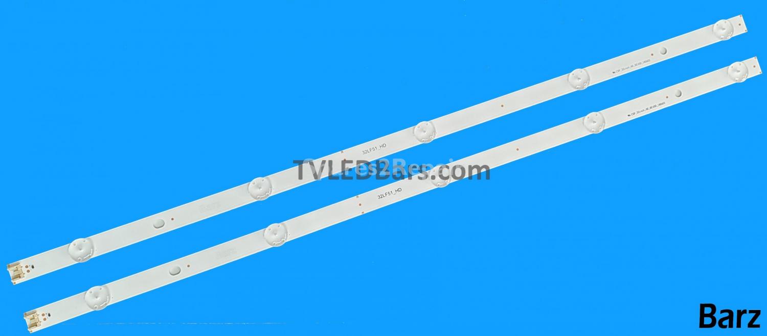 Barz LED Backlight Array LG AGF79046301 AGF79046302 AGF79046701 AGF79082601 32" HD_LF51 S / 32LH51_HD 2pcs