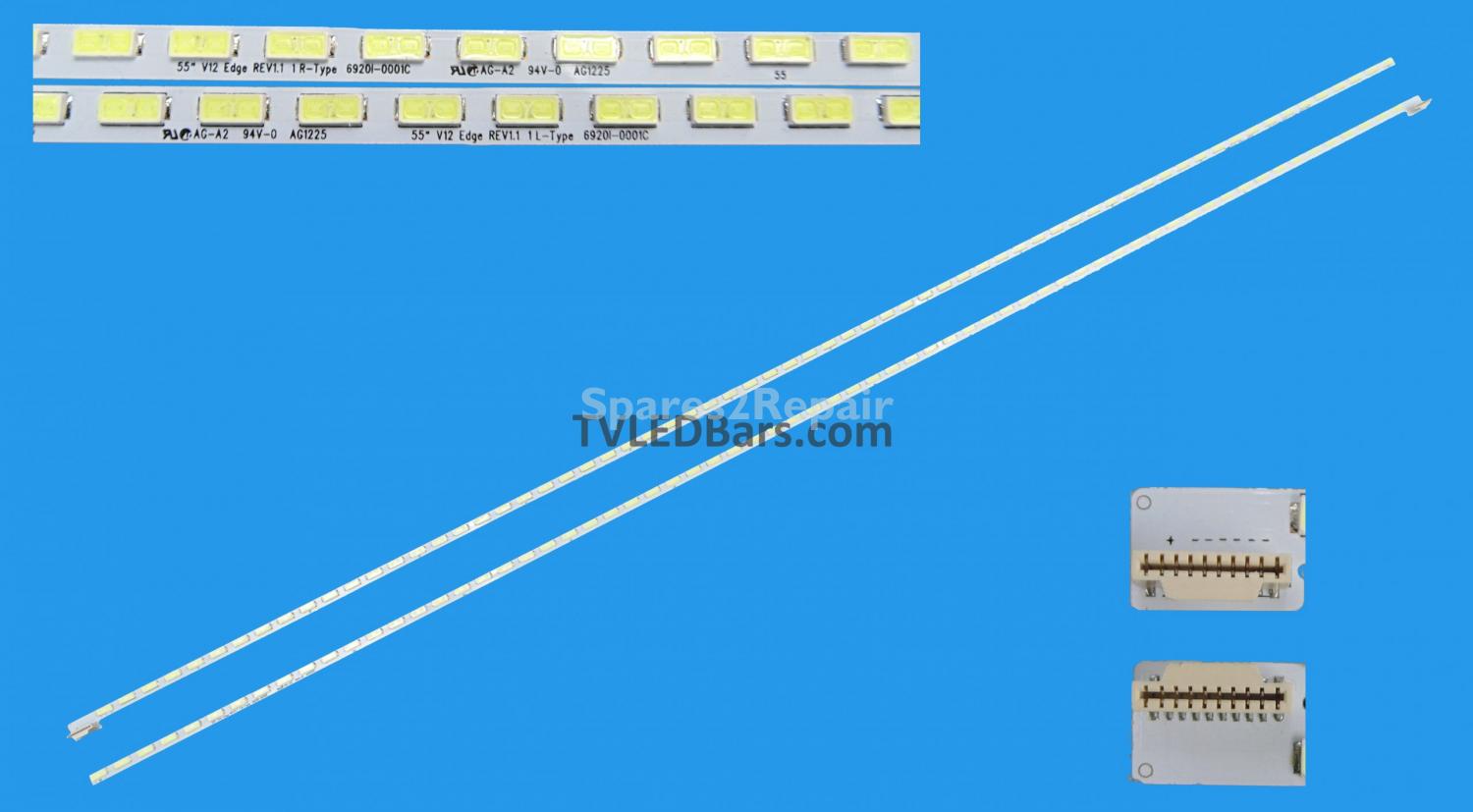 LG LED Backlight Array LG LC550EUE-SEM1 LC550EUD-SEF3 55" V12 Edge 6922L-0005A 0006A 2pcs