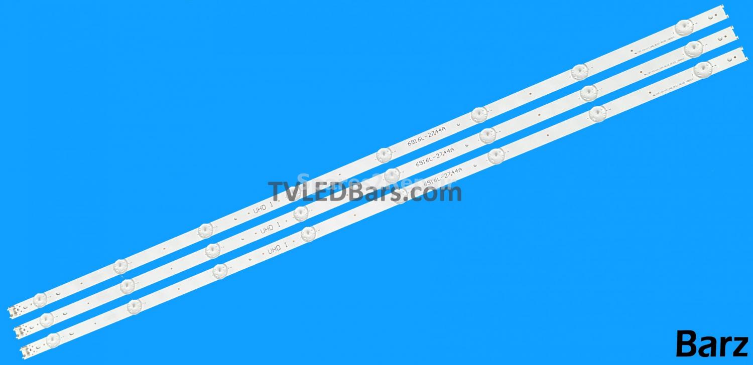 LG Barz LED Backlight Array LG AGF79046801 43" LC430DGE-FJM1 FJM2 6916L-2744A UHD 1 3pcs