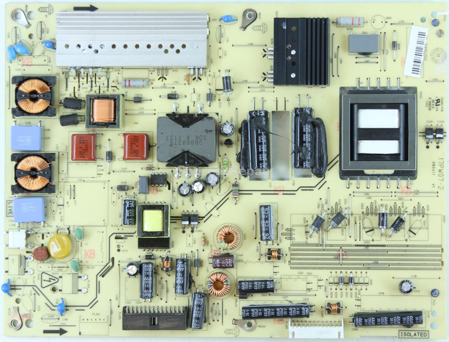 Bush LED32982HDT - Power Supply - 17PW07-2 - 080411 - V1 - 20556784
