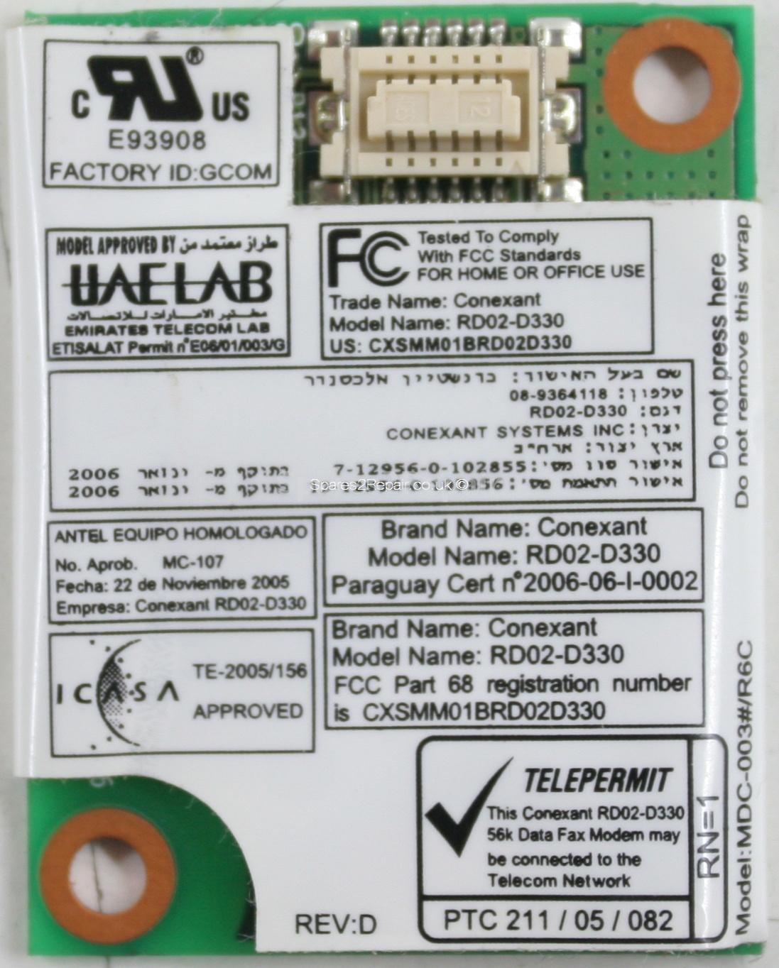 Conexant - Modem - RD02-D330 - REV:D