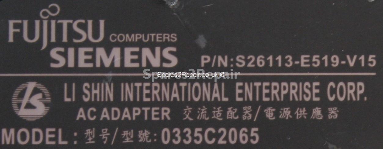 Fujitsu Siemens - Charger - 0335C2065 - S26113-E519-V15 - 20V 3.25A (Original)