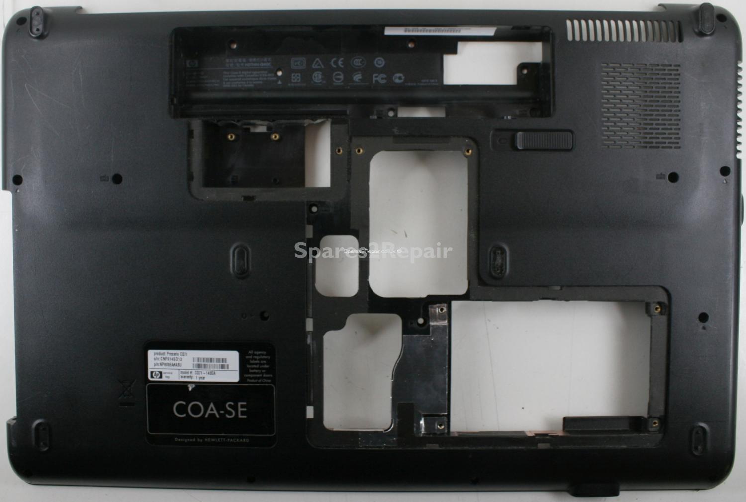 HP Compaq Presario CQ71 - Bottom Base - 370P7BATP50 - REV:3B