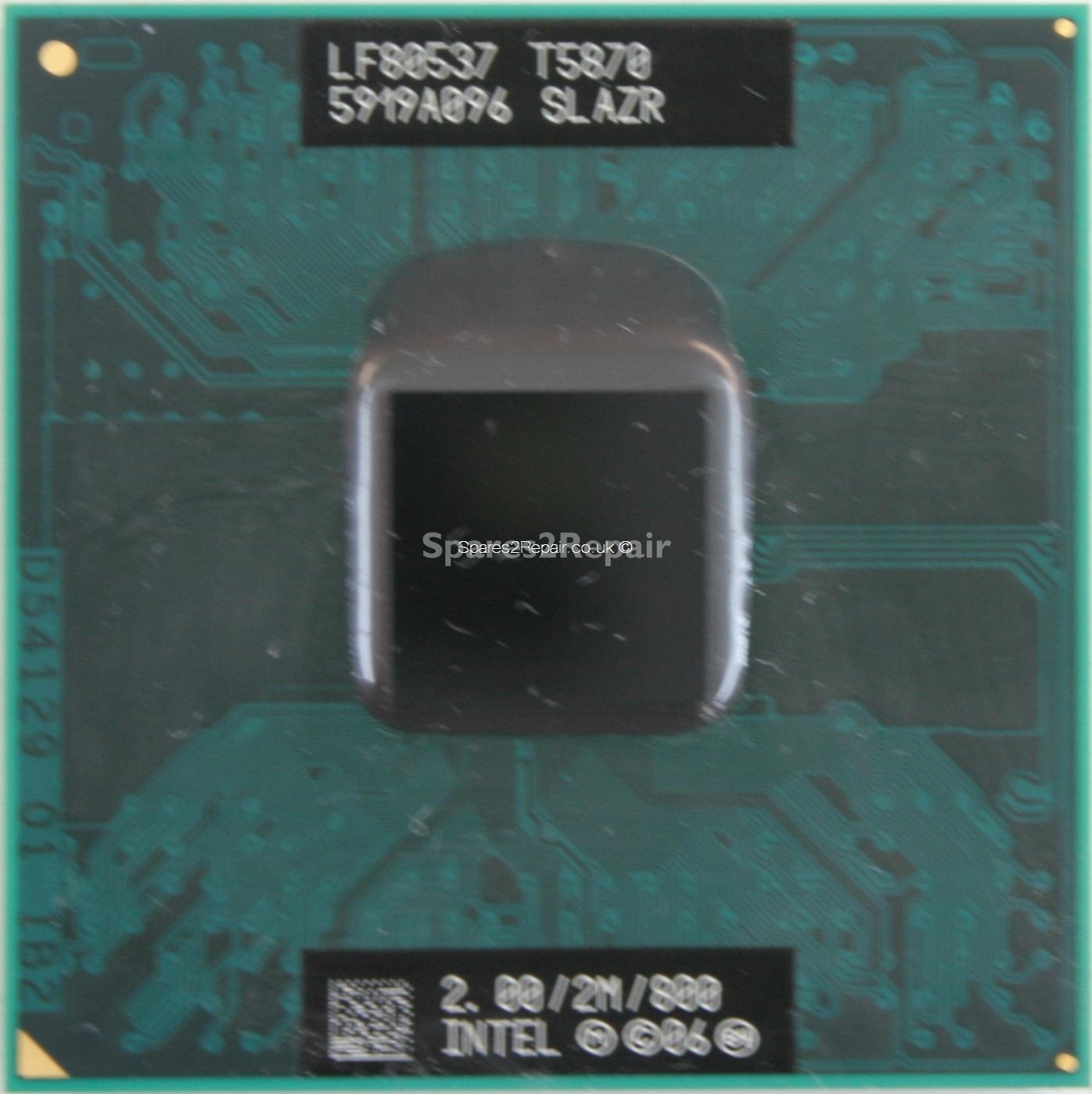 Intel Core 2 Duo Mobile T5870 2Ghz 800Mhz 2MB CPU Socket P SLAZR