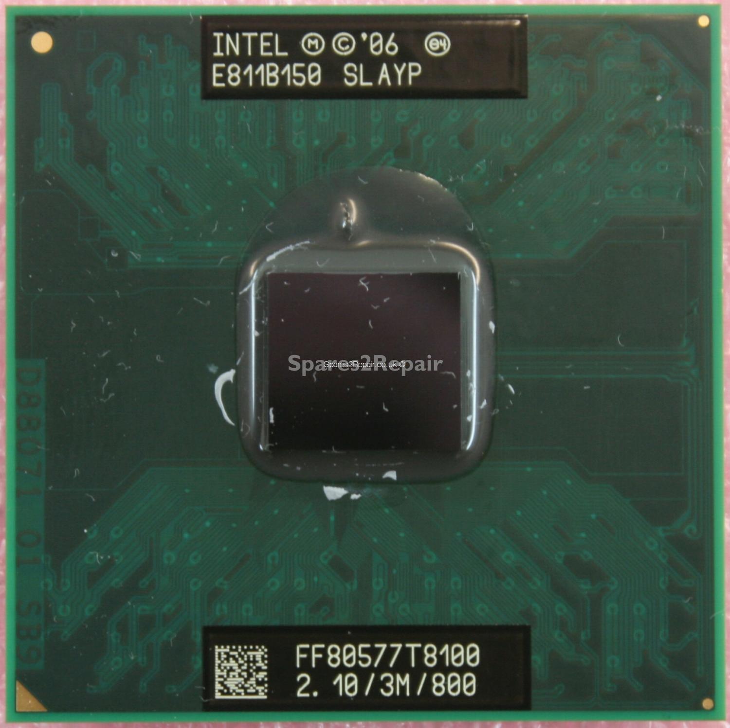 Intel Core 2 Duo Mobile T8100 2.10GHz 3M 800MHz Socket P CPU SLAYP