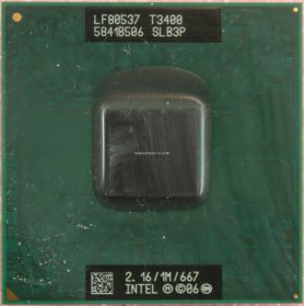 Intel Dual Core Mobile T3400 2.16Ghz 667Mhz 1MB Socket P CPU SLB3P