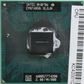 Intel Dual Core Mobile T4200 2Ghz 800Mhz 1MB Socket P CPU SLGJN