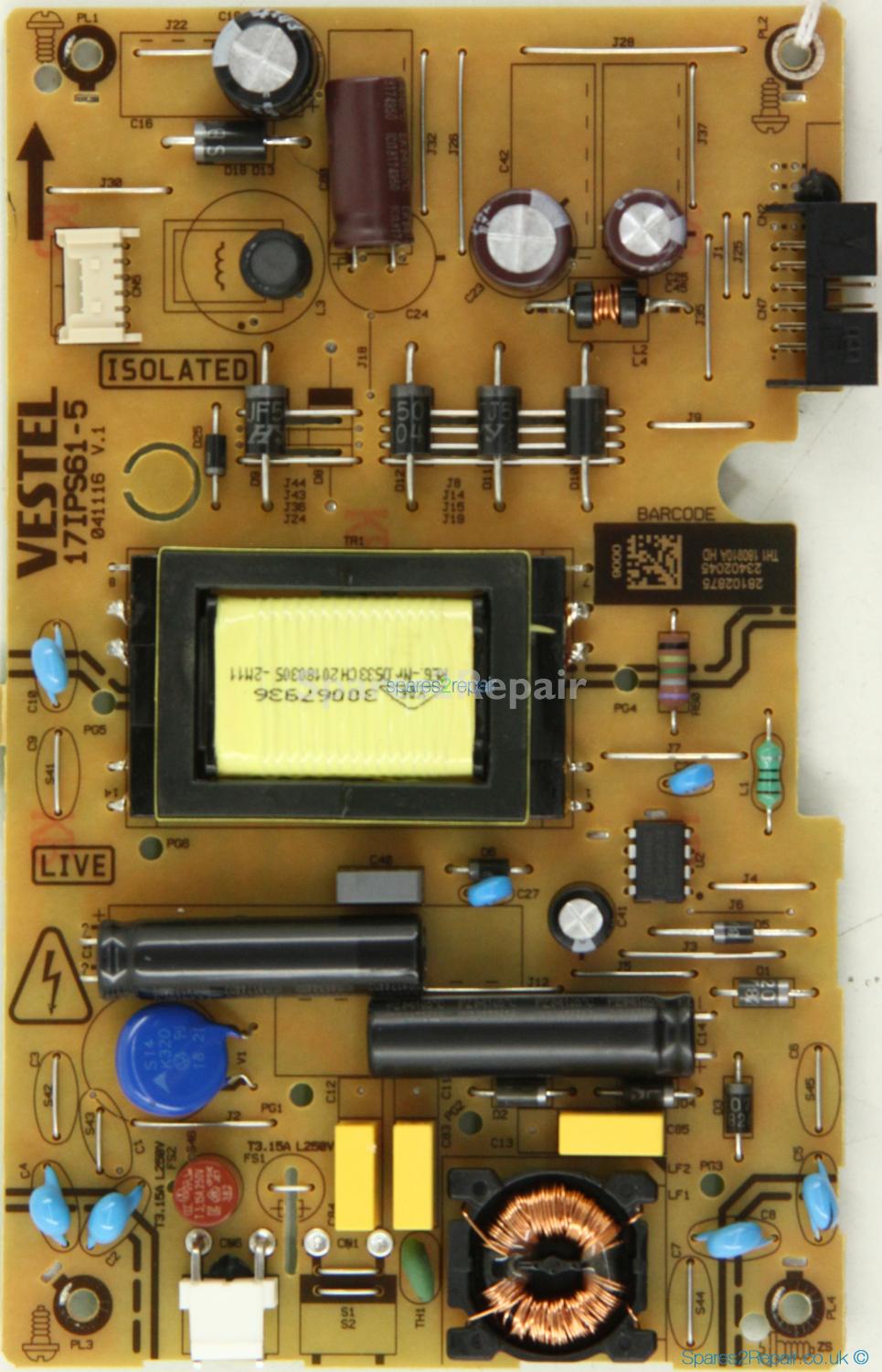 JVC LT-28C680 - Power Supply - 23402045 - 17IPS61-5 - 041116 V.1