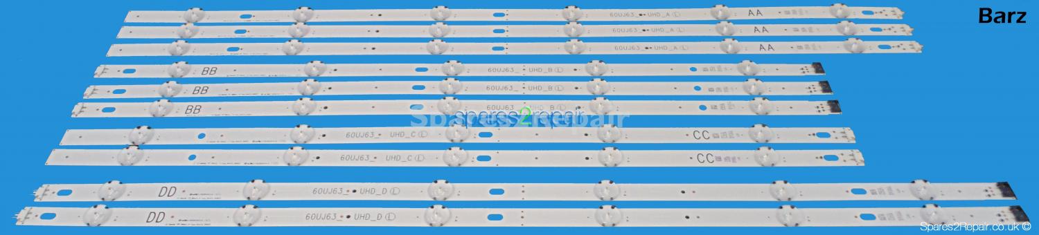 LG 60 inch Full LED Backlight Array - 60UJ63_UHD_A + 60UJ63_UHD_B + 60UJ63_UHD_C + 60UJ63_UHD_D - AGF78818201 - NC600DGE-AAFX