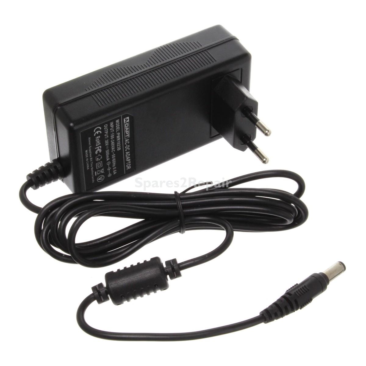 Compatible for Bosch Athlet, ZOO'O, Extreme Cordless VC 00754170 & 12006117 Version Series 2-Pin European Mains Plug Vacuum Cleaner Battery Charger (30V, 500mA)