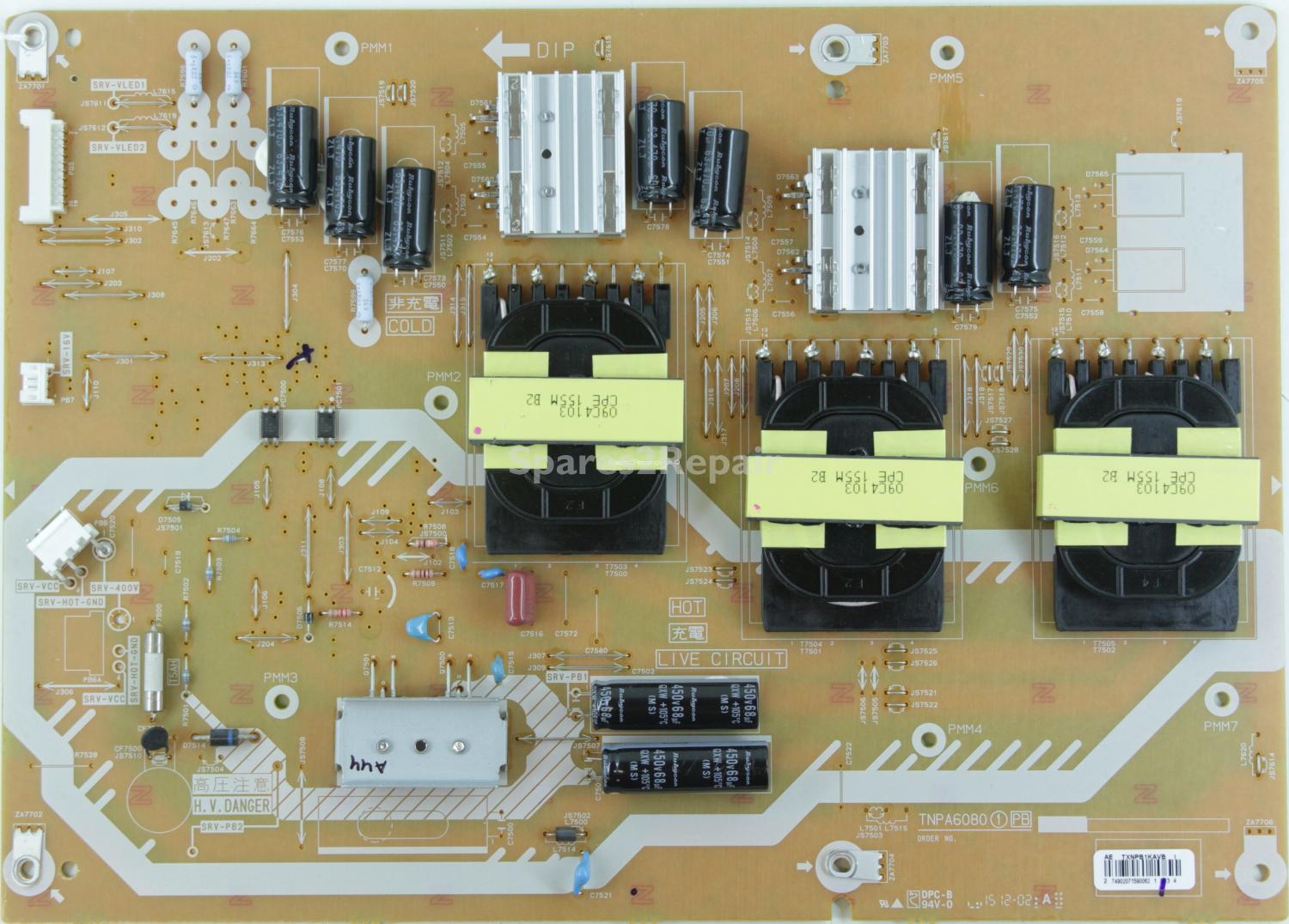Panasonic TX-55CR852B - Sub Power Supply - TXNPB1KAVB AE - TNPA6080 1 PB