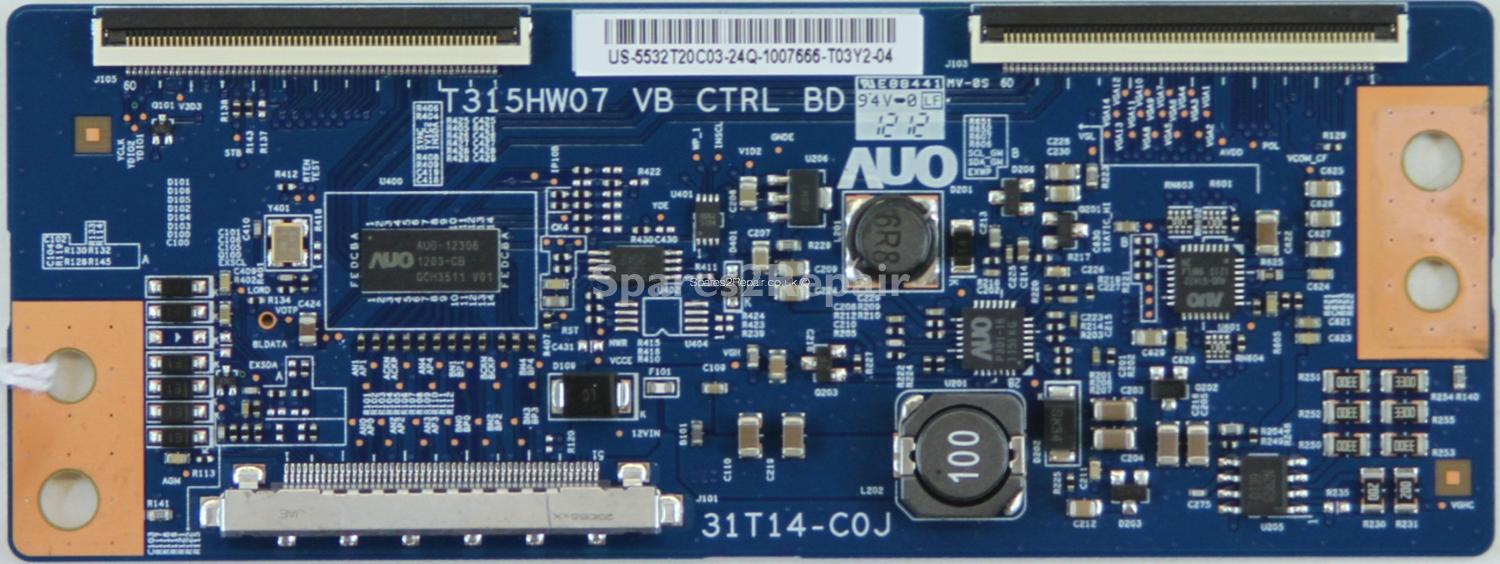 Panasonic TX-L32EM5B - T-Con - 55.32T20.C03 - 31T14-C0J - T315HW07 VB CTRL BD