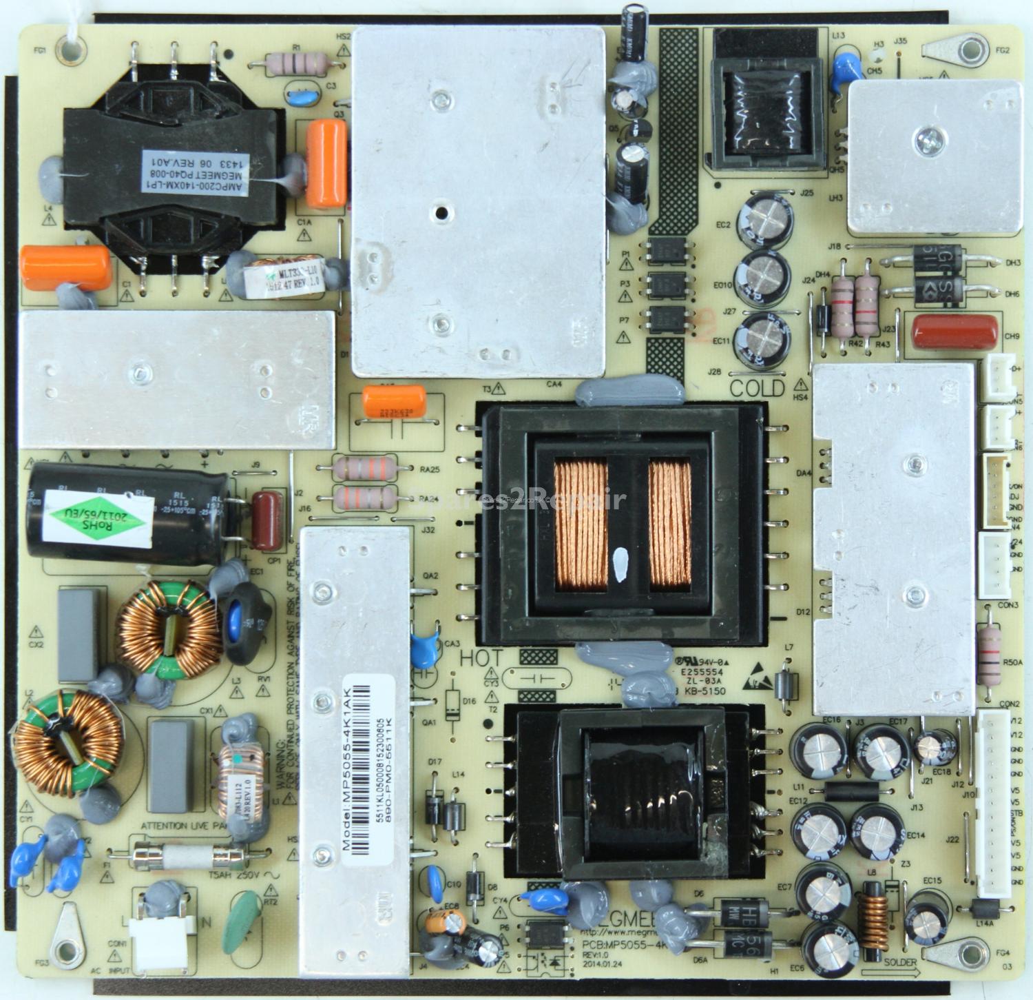 Polaroid P55D100 - Power Supply - MP5055-4K1 - REV:1.0 - MP5055-4K1AK - 890-PMO-5511K