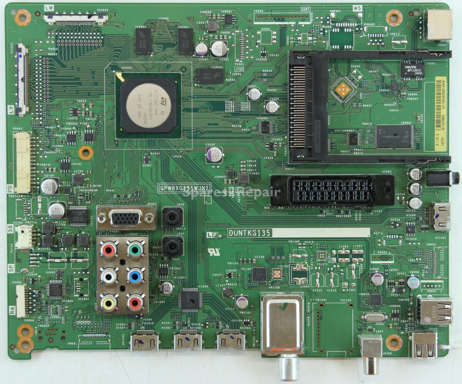 Sharp LC-50LE751K - Main AV - QPWBXG135WJN2 - DUNTKG135 - LE751