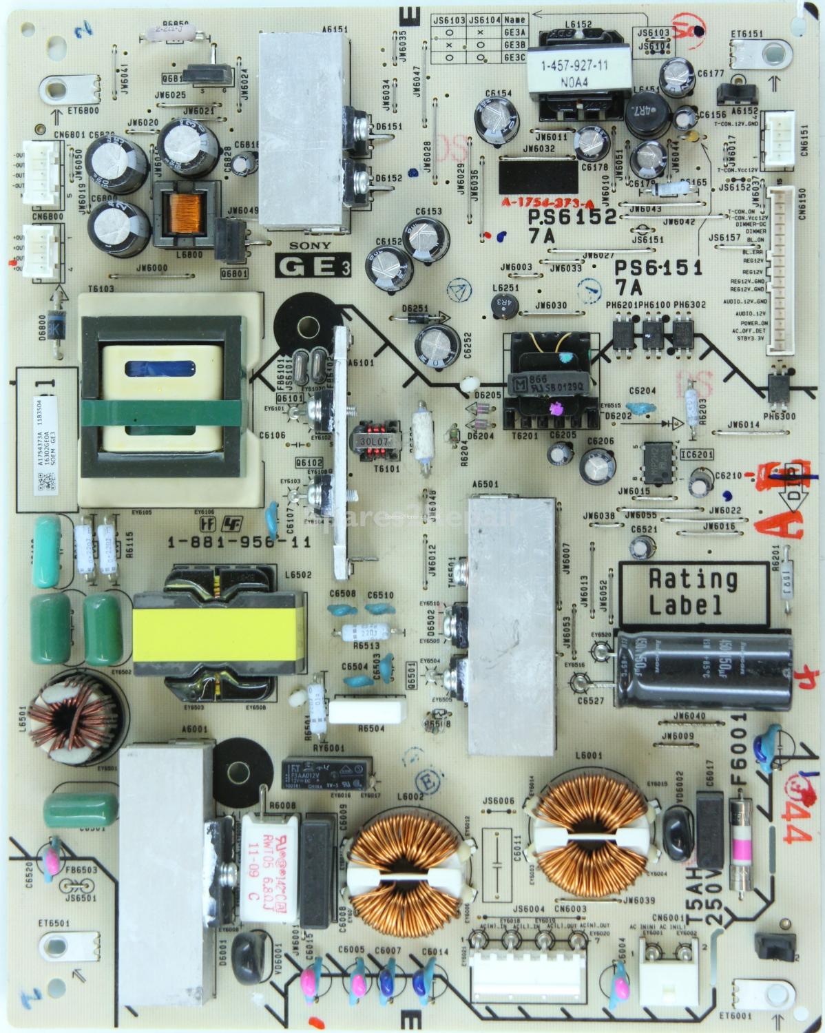 Sony KDL-40EX703 - PSU - 1-881-956-11 - A1754373A