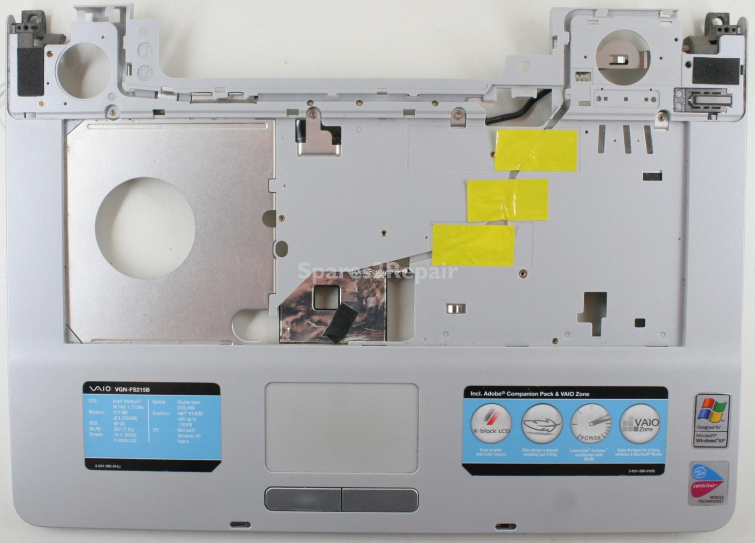 Sony Vaio PCG-7A1M - Palmrest & Touchpad (Grade A) - TN7100F - 2-546-220
