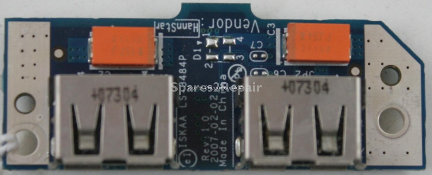 Toshiba Satellite A200-195 - Dual USB Board - LS-3484P