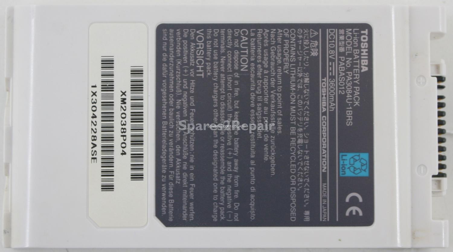 Toshiba Tecra T9100 - Battery - PABAS012 - 3600mAh - 10.8V - Li-ion (Original)