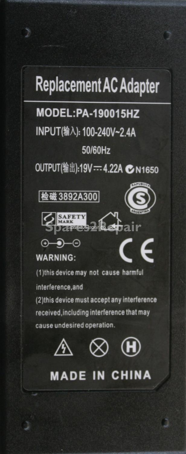 Unbranded - Charger - PA-190015HZ - 3892A300 - 19V 4.22A